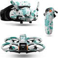 Drone Skin Compatible with DJI Avata 2 Bundle (2024) - Teal Splatter - Premium 3M Vinyl Protective Wrap Decal Cover - Easy to Apply | Crafted in The USA by MightySkins
