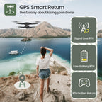 Holy Stone HS175D GPS Drone with 4K Camera for Adults, Under 249g, Foldable RC Quadcopter with Auto Return, 46 Mins Long Flight, Follow Me, Brushless Motor, Circle Fly, Waypoint Fly, Altitude Hold