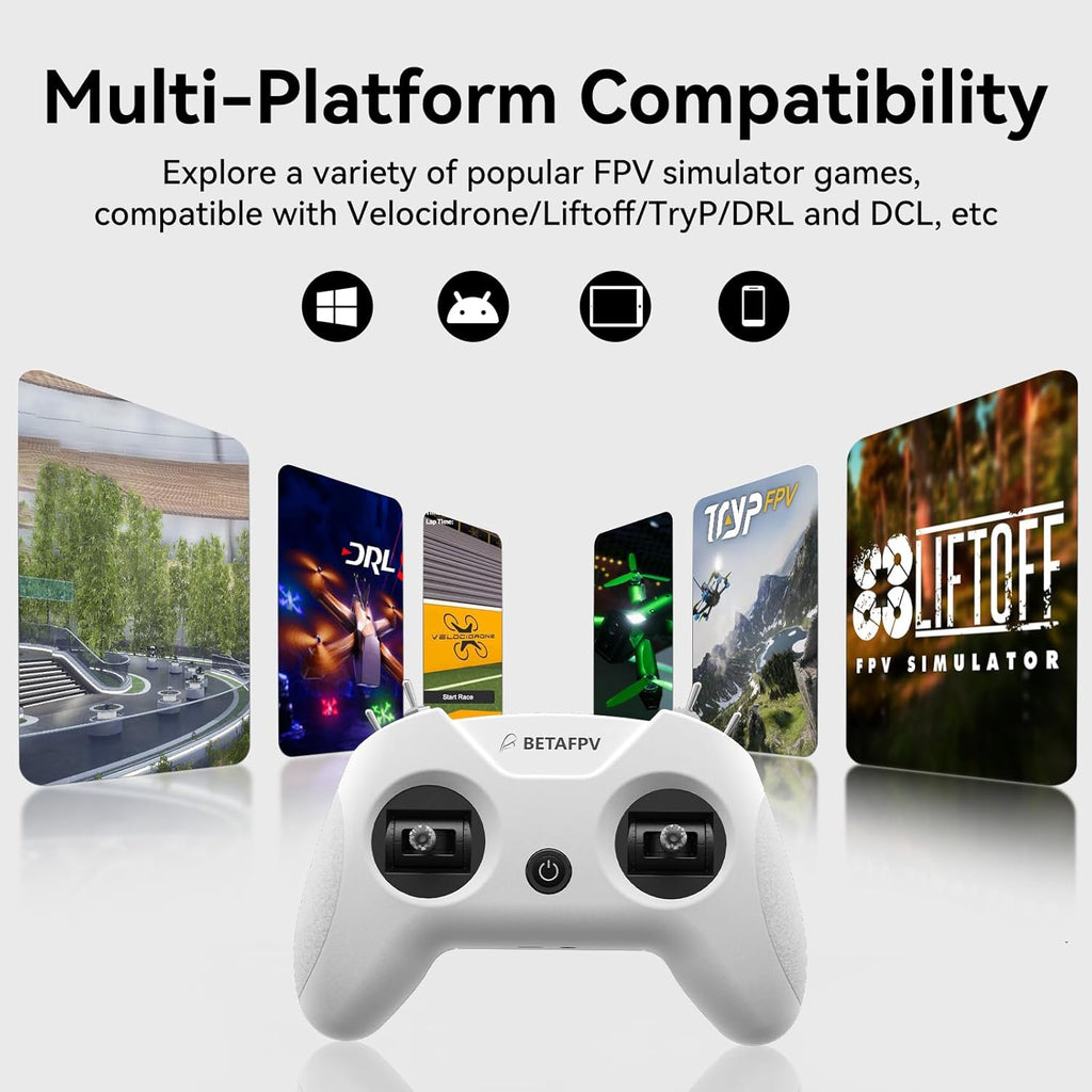 BETAFPV LiteRadio 2 SE ELRS V3 Radio Transmitter Remote Controller, Support BETAFPV Configurator V2, Firmware Update, FPV Simulator, USB-C Charging, Joystick Calibrate, for FPV RC Drone Quad -Mode 2