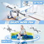 NEHEME Drones for Kids with Camera - Remote Control Helicopter Toys Gifts for Boys Girls, 1080P HD FPV RC Quadcopter for Adults, One Key Start/Land, Altitude Hold, Gravity Control, 2 Batteries, Grey
