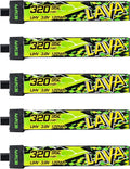 BETAFPV 5pcs Lava II 1S 320mAh Battery 3.8V 95C LiHV Battery with BT2.0 Connector Compatible with 1S Tiny Whoop Drone Quadcopter Like Cetus FPV Kit, Air65, Meteor65 Pro 1S Brushless Drones