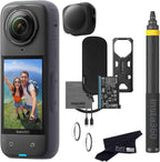 Insta360 X4 Extended Selfie Stick Bundle(3m/9.8ft)-8K Waterproof 360 Action Camera with 1/2 48MP Sensors, 8K 360 HDR Video, Like Drone Shot| Bundle Includes 3m Extended Selfie Stick, Lens Cap
