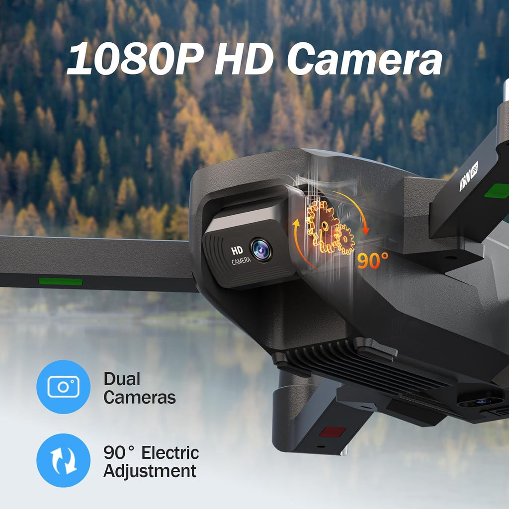 GPS FPV Drone with EIS Camera for Adults, 4.5 Inch LCD Screen on Controller£¬Al Track with Professional GPS£¬Follow Me, Auto Return£¬Easy Fly and Foldable Quadcopter for Beginners£¬Under 249g