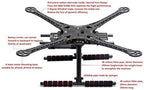 ShareGoo S500 RC Quadcopter Fuselage Frame Kit PCB Version with Carbon Fiber Landing Gear Skide Kits