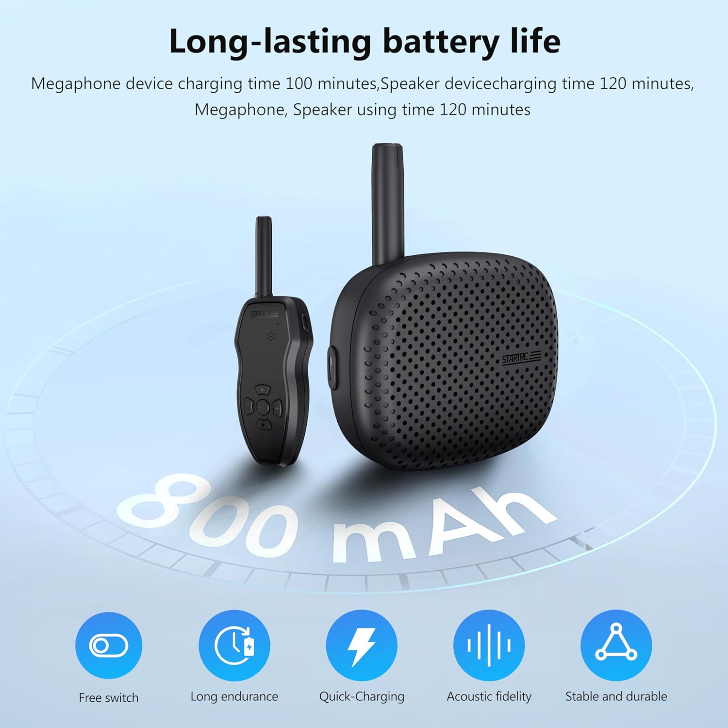 STARTRC Drone Speaker Real-Time Megaphone Portable Interference-Free Long Distance Microphone for DJI Air Series/Mavic 3 series/Mavic 2/Avata Series/Holy Stone Drone