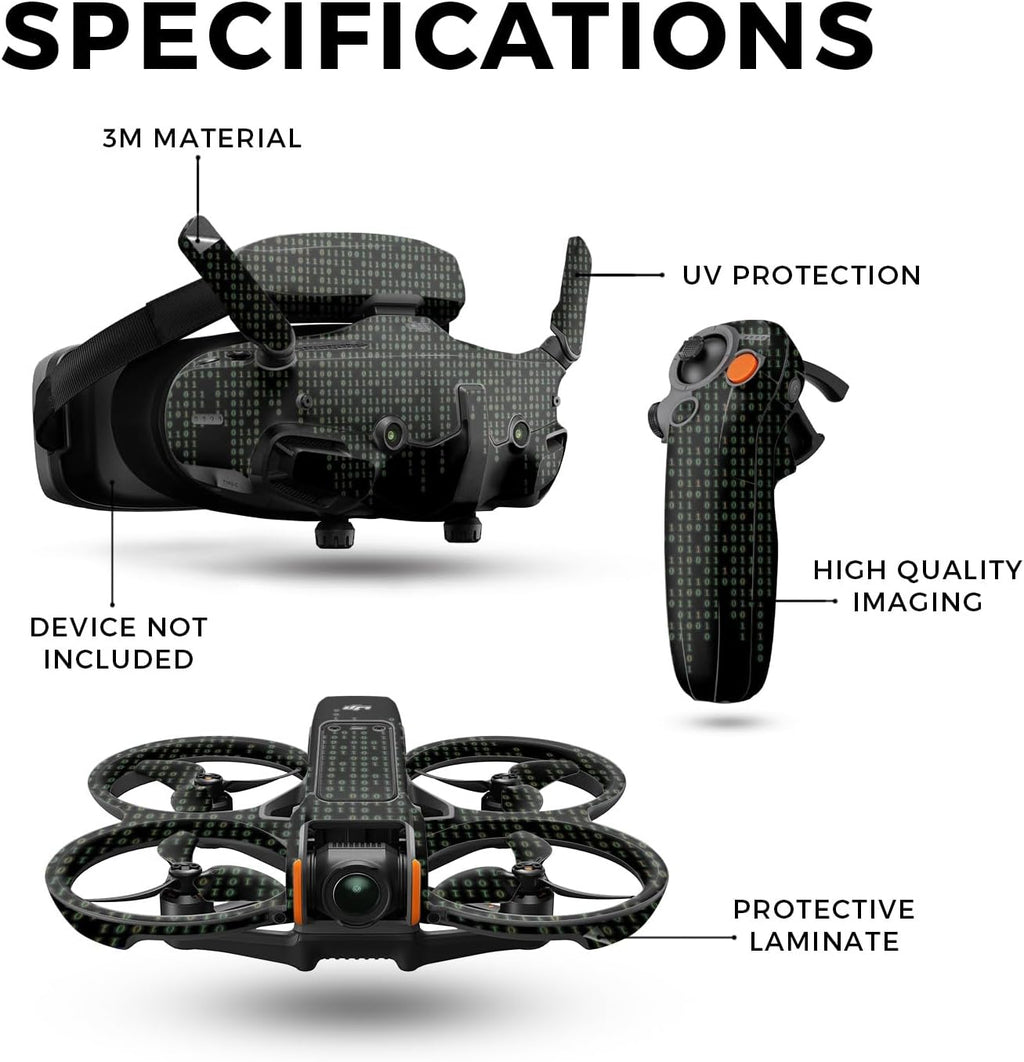 Drone Skin Compatible with DJI Avata 2 Bundle (2024) - Red Pill - Premium 3M Vinyl Protective Wrap Decal Cover - Easy to Apply | Crafted in The USA by MightySkins