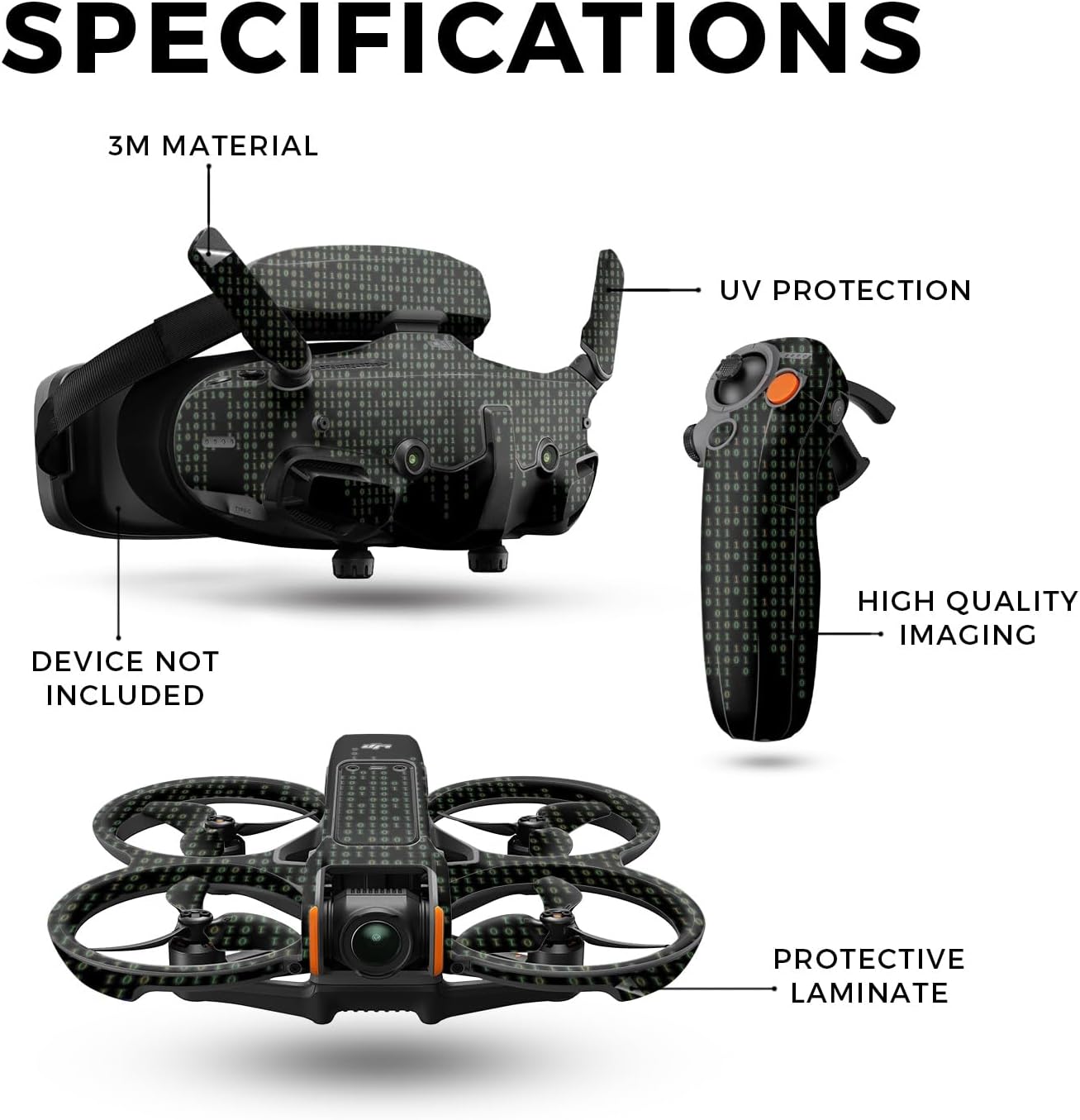Drone Skin Compatible with DJI Avata 2 Bundle (2024) - Red Pill - Premium 3M Vinyl Protective Wrap Decal Cover - Easy to Apply | Crafted in The USA by MightySkins