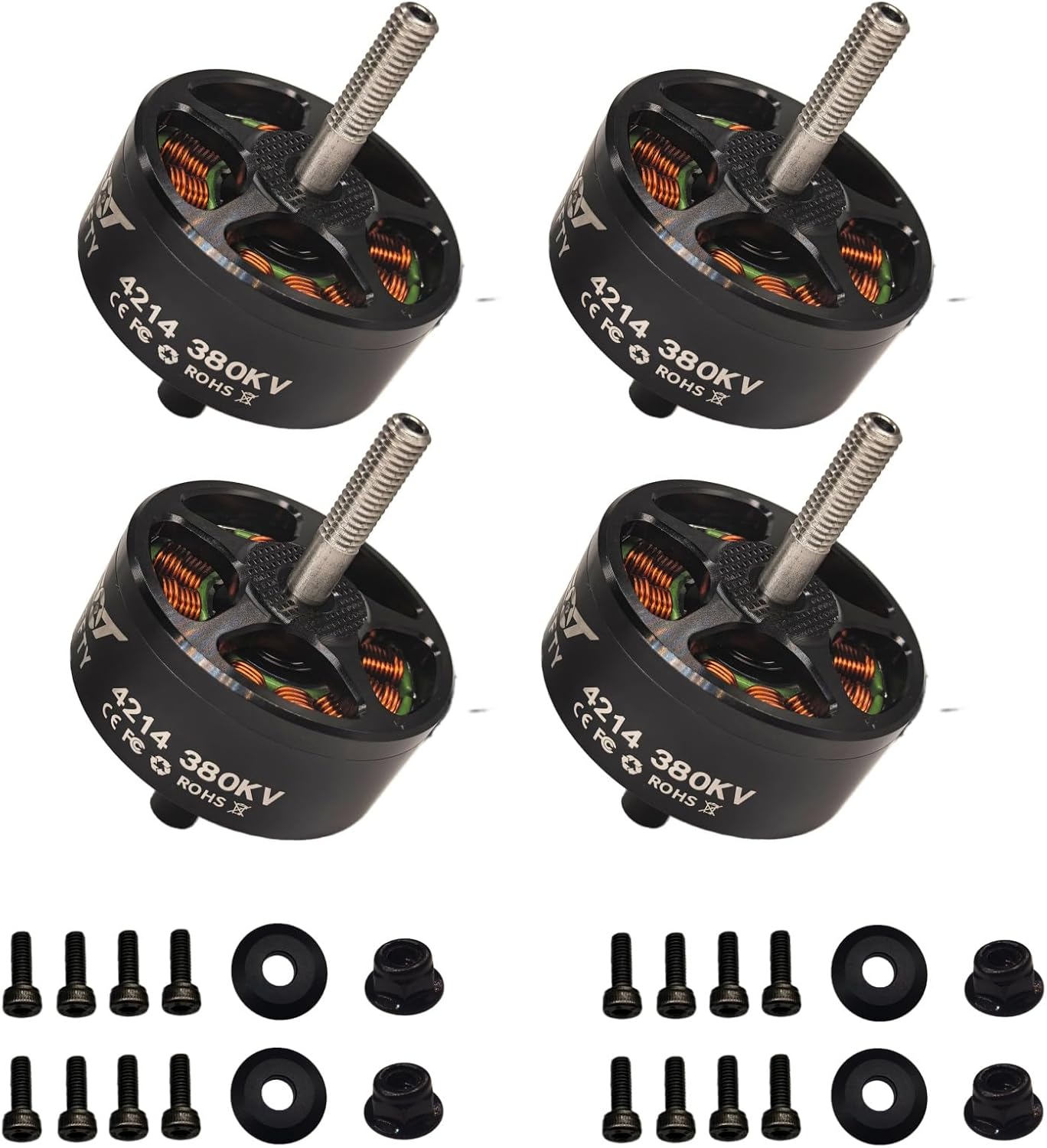 4214 380KV Brushless Motor 4.7kg(10.4lbs) Max Thrust for Cinematic Aerial Photography, Heavy Lift, Agricultural Spraying, and Industrial Inspection Drones (4)