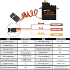 2PCS 4.3G Mini Servo, RC Micro Digital Servo Motor Metal Gear Coreless Steering Servos for Fixed-Wing Helicopter Airplane Drone 1/24 1/28 RC Car SCX24 Boat Robot Toy