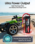 HOOVO 3S 11.1V 2200mAh 50C Lipo Battery with XT60 Connector for RC Helicopter Airplane Quadcopter UAV Drone FPV (2 Pack)