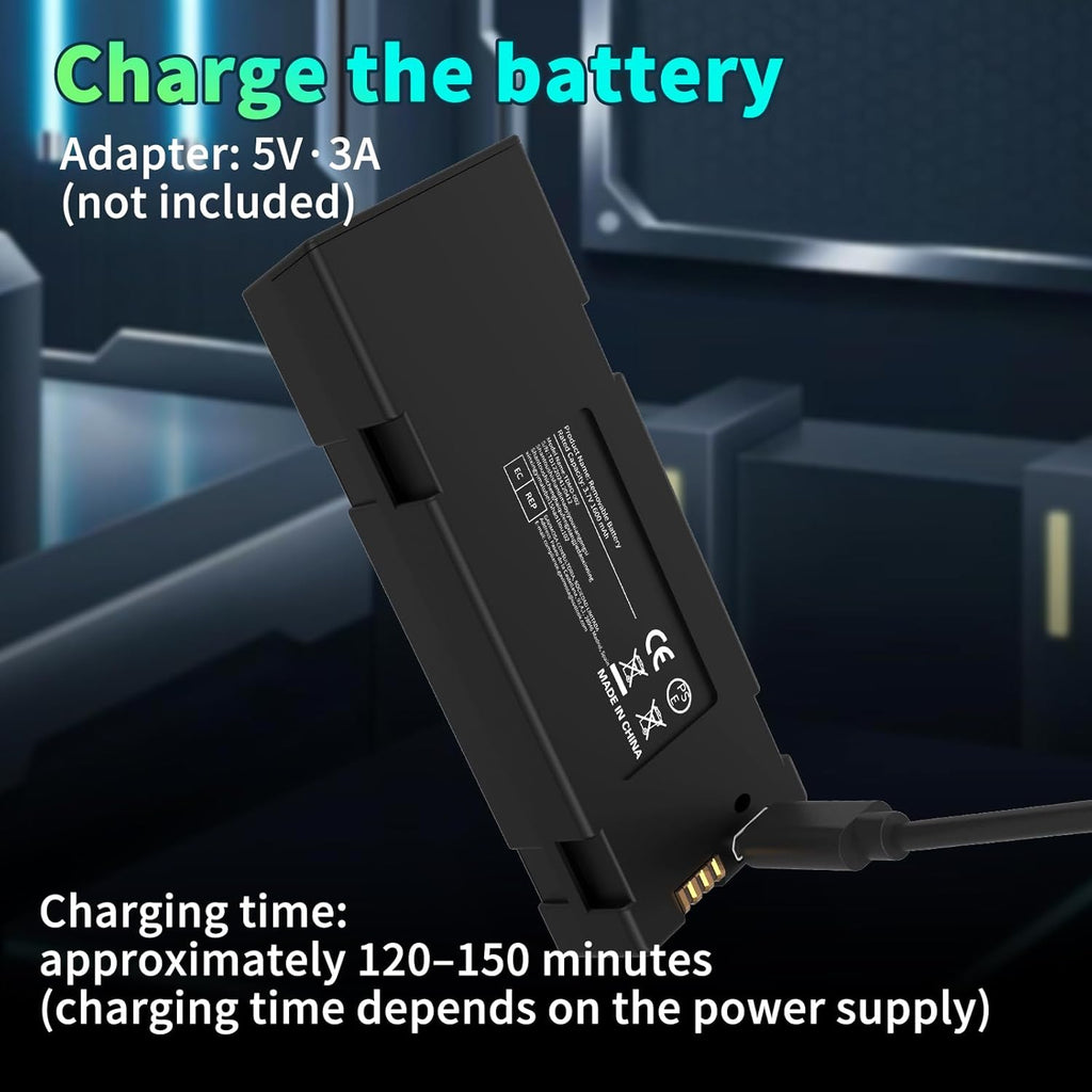 Toladrone 3.7V 1600mAh Rechargeable Drone Battery Compatible for Models TD12PRO, Replacement Original Battery with USB Charging Cable, Lithium Modular Easy to Replace