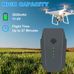 Mavic Pro Battery, 2 Pack 3830mAh 11.4V Intelligent Flight Battery for DJI Mavic Pro/Pro Platinum/Pro White