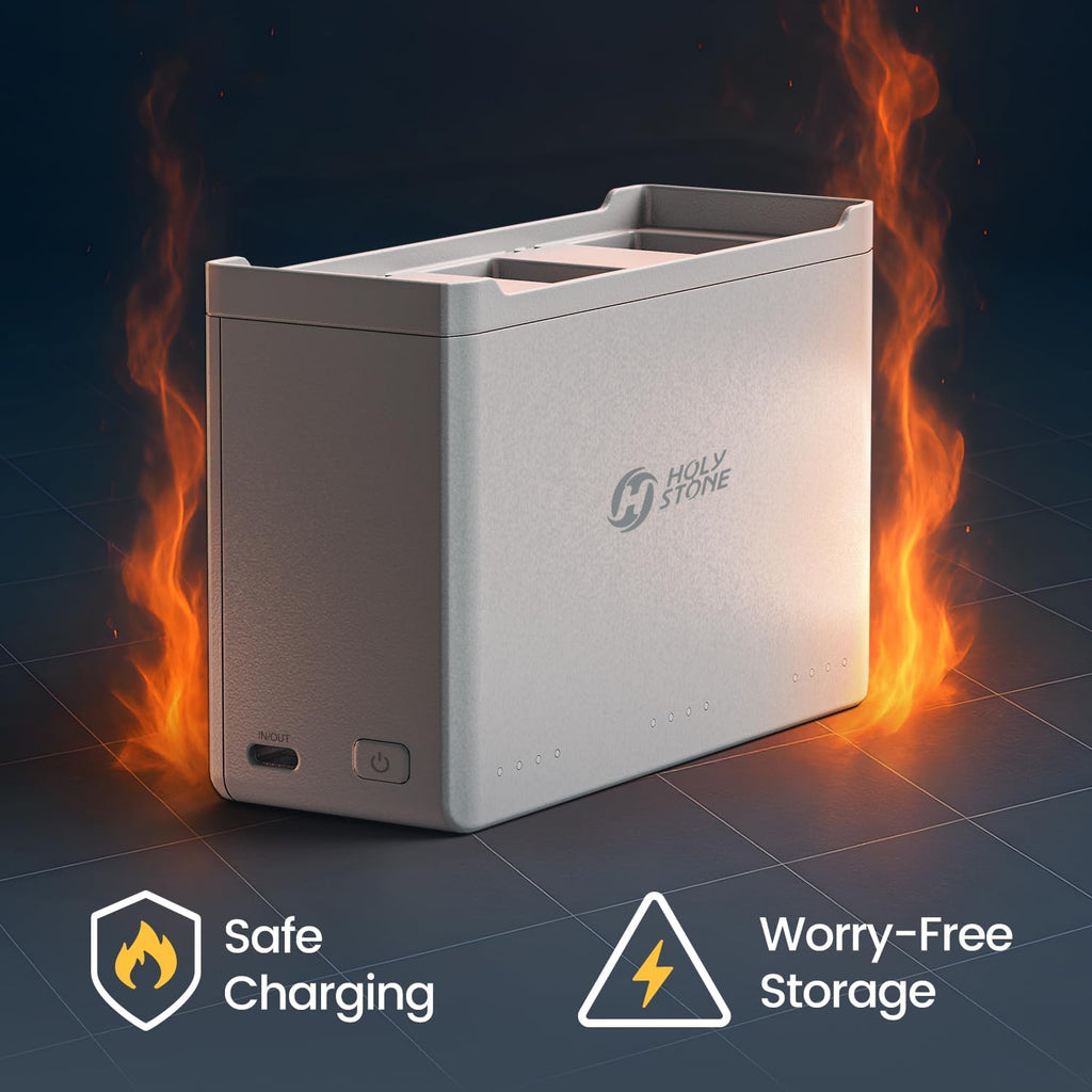 Holy Stone Smart Battery Charging Hub for HS360D and HS360E Drone, Quick Charging, Auto-Discharge (Charge Three Batteries in Sequence)