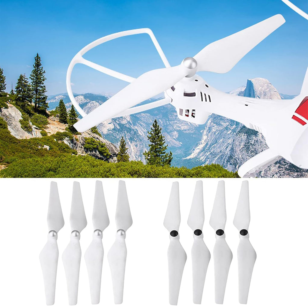 Drone Propeller Blades, 4 Pairs 9450 Self Tightening Drone Propeller CWandCCW Propellers, Low NoiseReduction Props Replacement Part Blade forDJI Phantom 2/3(White)