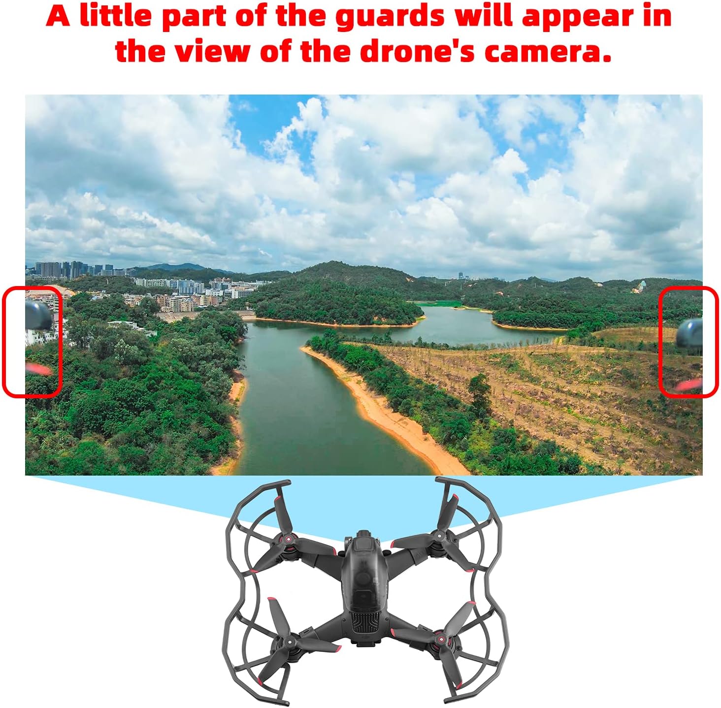 HeiyRC Propeller Guard for DJI FPV Drone, Props Protector Anti-Collision Bumper Blades Protective Accessories