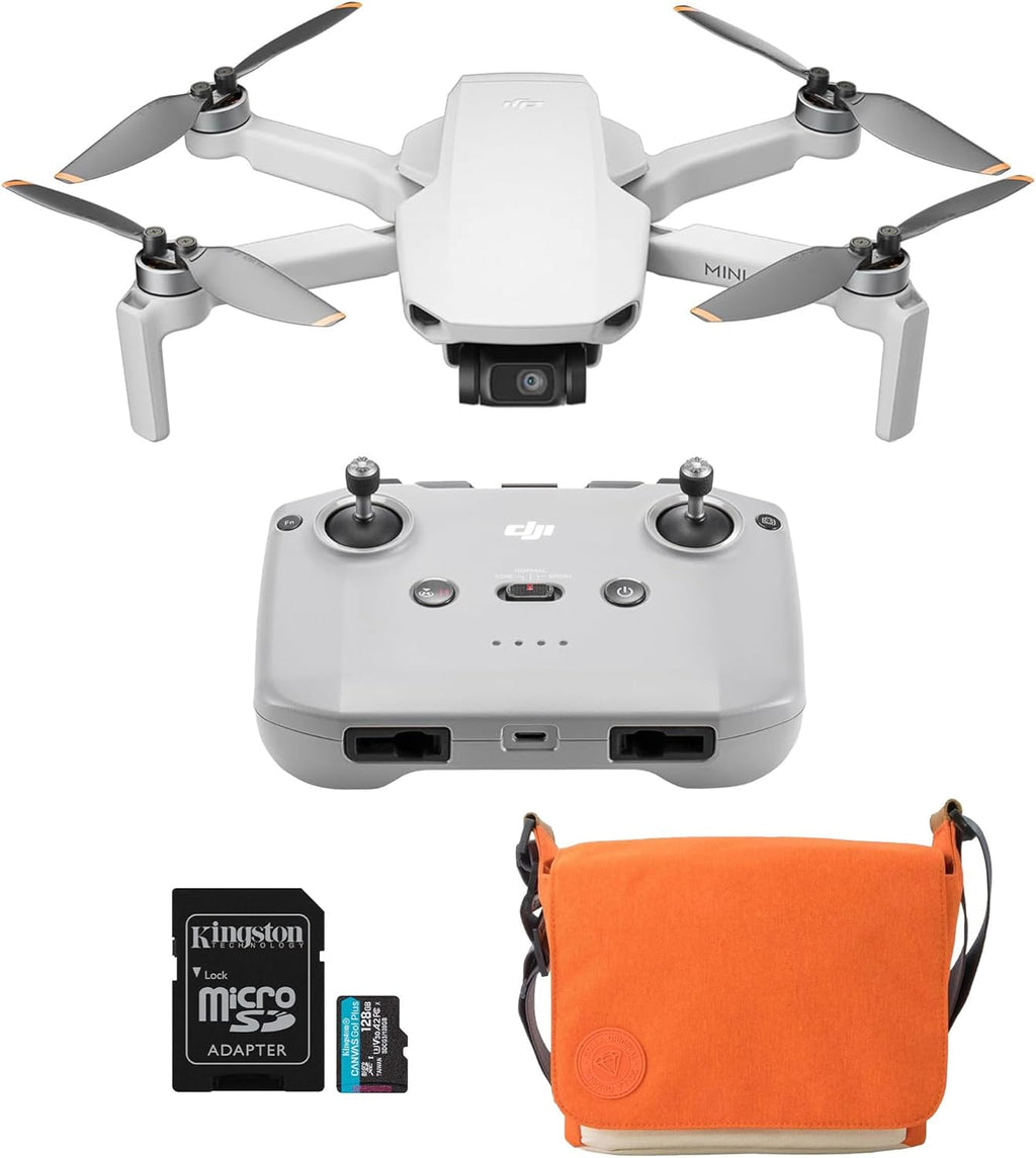 DJI Mini 4K Drone with 4K UHD Camera with 128GB MicroSDXC Memory Card and Drone Bag Bundle
