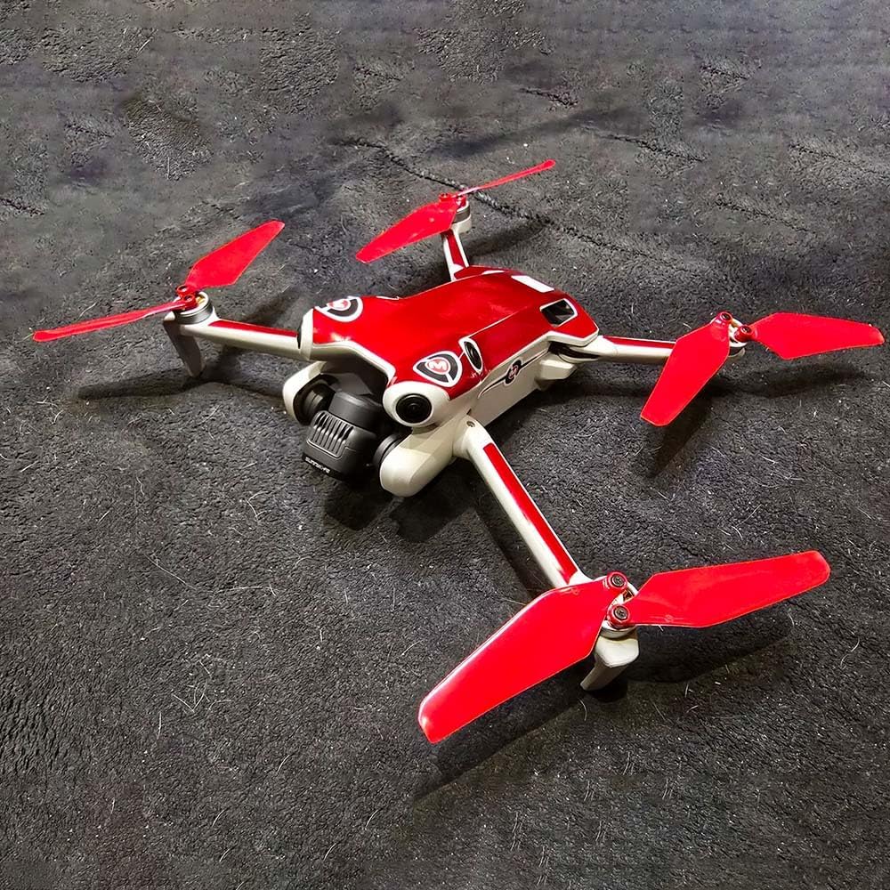 Master Airscrew Super Stealth Propellers for DJI Mini 4 Pro & Mini 3 Pro - Red, 4 propellers in Set