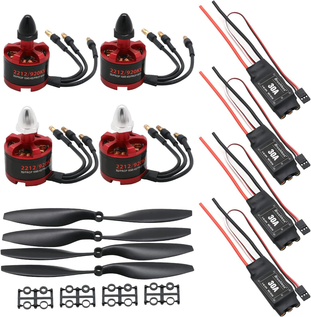 Brushless Motor Kit with 3.5mm Connector 2212 920KV CW 30A Brushless ESC Propeller for F450 F550 S550 F550 Helicopter Quadcopter