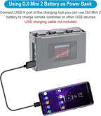 LCD Two-Way Battery Charger Hub for DJI Mini 4K,2,2 SE Drone,Charging Three Batteries in Sequence Charge Accessories