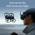 DJI Avata 2 Fly Smart Combo (Single Battery), FPV Drone with Camera 4K, Immersive Experience, One-Push Acrobatics, Built-in Propeller Guard, 155¡ã FOV, Camera Drone with Goggles N3 and RC Motion 3