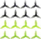 RC Propeller 2023 2 Inch 3-Blade Propeller 3 Holes Props for Gemfan Hurricane for 1105-1108 Brushless Motor RC Drone FPV Racing Toothpick 8CW 8CCW(Gray, Green)