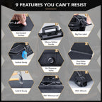 Lykus HC-5220 Waterproof Hard Case with Wheels and Customizable Foam, Interior Size 20.5x14.2x9.7 inch, Suitable for camera, lens, drone, mic, flashlight, projector, electronics, tools, and more