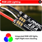 HNYYZL 4Pcs 45A ESC 2-6S Brushless ESC Lipo BLHeli_S Brushless Electronic Speed Controller 45A RGB LED Damped Light Support D-Shot 150/300/600 for RC FPV Quadcopter