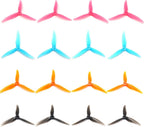 GEMFAN Hurricane 51466V2 Propellers 3-Blades Props 5.1 Inch Propeller Compatible with 2207 2208 2205-2306 Brushless Motor FPV Racing Drone(Pack of 16pcs)