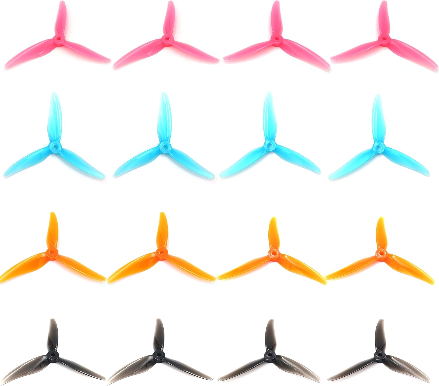 GEMFAN Hurricane 51466V2 Propellers 3-Blades Props 5.1 Inch Propeller Compatible with 2207 2208 2205-2306 Brushless Motor FPV Racing Drone(Pack of 16pcs)