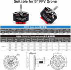 Surpass Hobby S2808 Brushless Motors 1500KV Drone Motor for 6-7inch FPV Racing Drone Quadcopter Fixed Wing(4pcs)