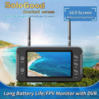 SoloGood FPV Monitor 4.3inch with DVR 5.8Ghz 40CH 800 x 480 IPS Drone Receiver Monitor for FPV Drone RC Cars