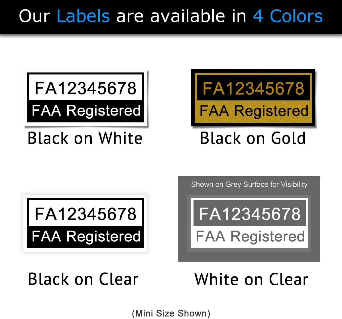 Mavic Air - FAA Drone Identification Bundle - Labels (3 Sets of 3) + FAA UAS Registration ID Card for Hobbyist Pilots + Lanyard and ID Card Holder