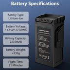 Mavic Air Battery, 2375mAh 11.55V Intelligent Flight Battery for DJI Mavic Air Drone, 21 Mins Max Flight Time Rechargeable Batteries