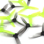 3016 3-Blade 3inch Propeller Props 1.5mm Hole for 1108-1308 Brushless Motors, FPV Racing Drone, Toothpick Quadcopters(Gray+Yellow)
