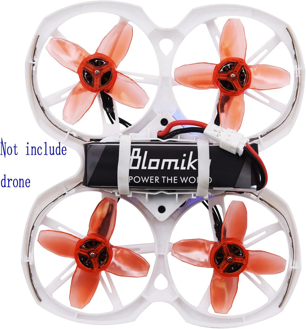 Blomiky 4 Pack 1S 3.8V 450mAh 80C Lipo Battery with PH2.0 Plug Compatible with S Free Style RC Quadopter Drone / F4 Battery 4
