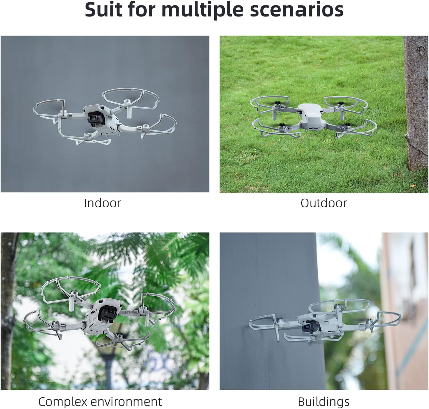 HeiyRC Mini 4K 2 SE Propellers Propeller Guard Landing Gear Leg Propeller Holder 16 Pcs Blades, 4 in 1 Bundle for DJI Mavic Mini 2 SE/Mini 4K/Mini SE/Mini 2 Fly More Combo Drone Accessories Set