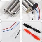 8pcs 8520 Coreless Motor 8.5 x 20mm Brushed Motors Hollow Cup Drone Motor+ 8pcs 55mm CW CCW Propeller for DIY Micro Quadcopter RC Drone