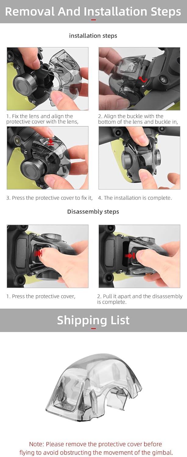 BTG Gimbal Protector Camera Lens Cover Protector Compatible with DJI FPV Combo Drone Accessories