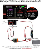 Radiolink AT10II 12 Channels RC Transmitter and Receiver R12DS 2.4GHz Radio Remote, Voltage Telemetry for RC Airplane, FPV Racing Drone, Quad, Helicopter, Car and Boat (Mode 2 Left-Hand Throttle)
