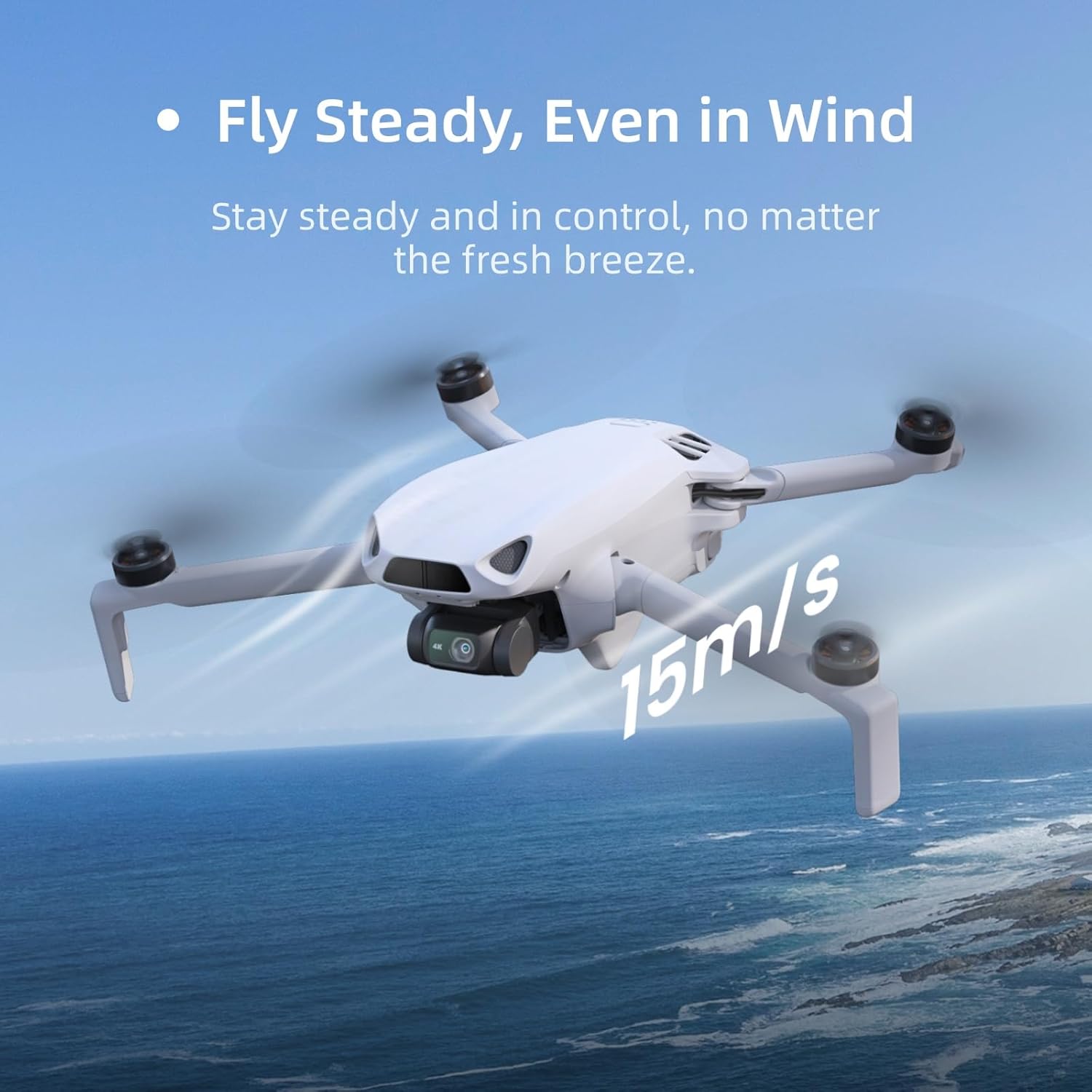 Skyrover S1 4K Drone Fly More Combo with Remote Controller, White, Bundle with 64GB UHS-I U3 microSDXC Memory Card, 15.7 Landing Pad and Strobe Anti-Collision Light
