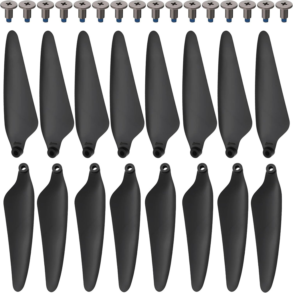 16PCS Foldable Replacement Propellers with Screws, Compatible with HS360S Drone, Lightweight Spare Blades Kit.