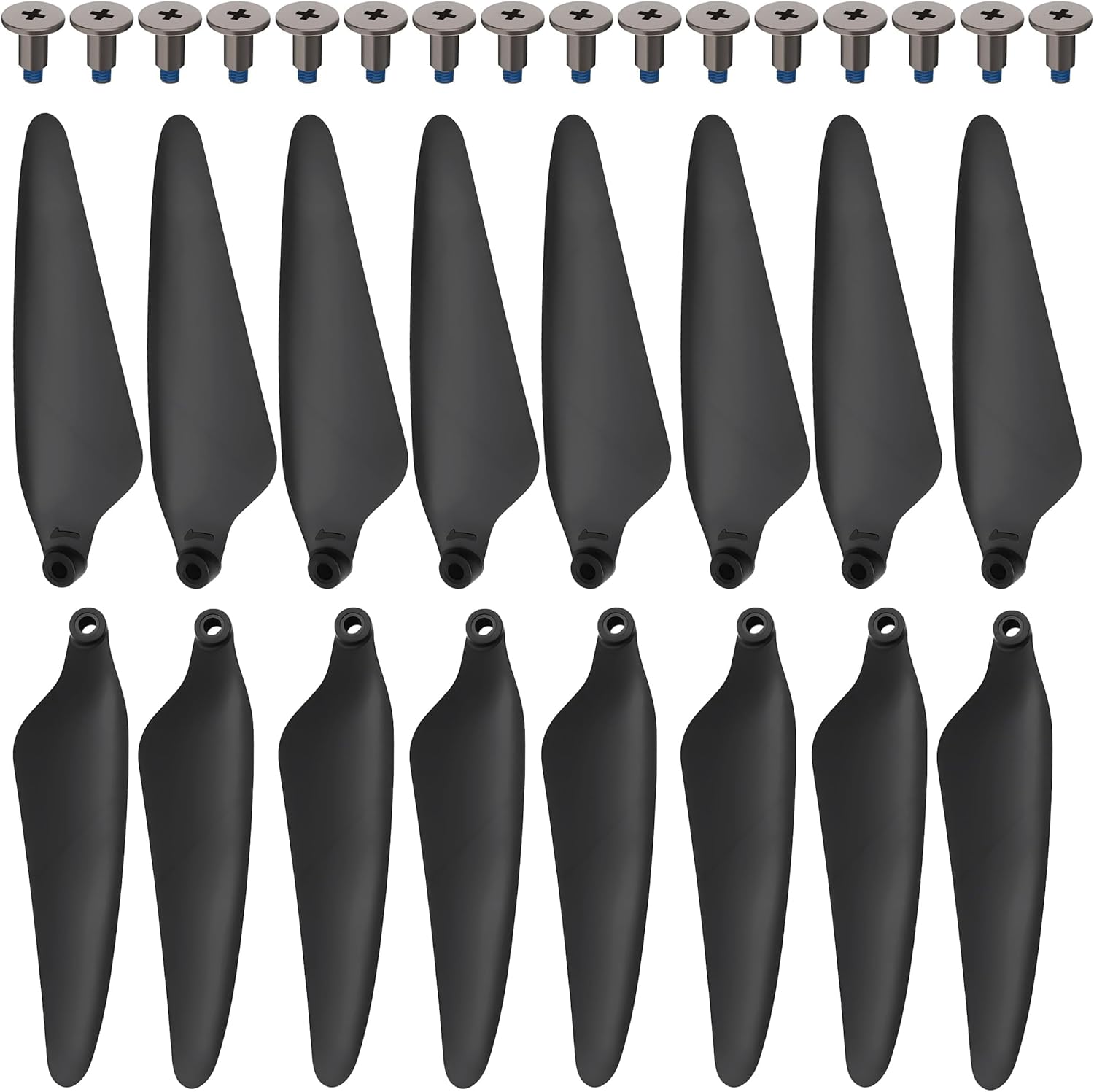 16PCS Foldable Replacement Propellers with Screws, Compatible with HS360S Drone, Lightweight Spare Blades Kit.