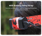 CAPART Head Strap Band for DJI Avata Goggles 2 and DJI FPV Goggles V2, Head Strap with Battery Pocket (Red)