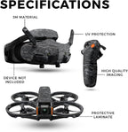 Drone Skin Compatible with DJI Avata 2 Bundle (2024) - Onyx Marble - Premium 3M Vinyl Protective Wrap Decal Cover - Easy to Apply | Crafted in The USA by MightySkins