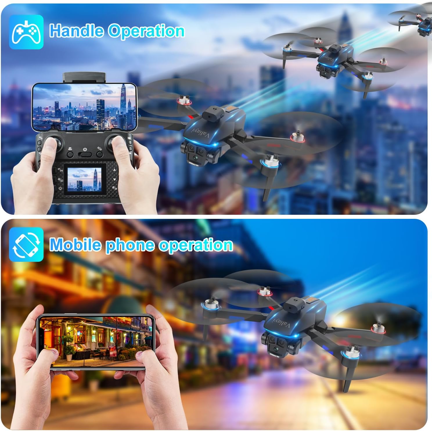 Drone with Camera for Adults,Mini Drone with Brushless Motor,2 Batteries,One Key Take Off/Land,360 Flips, Waypoint Fly, Altitude Hold,Foldable Drones for Beginners
