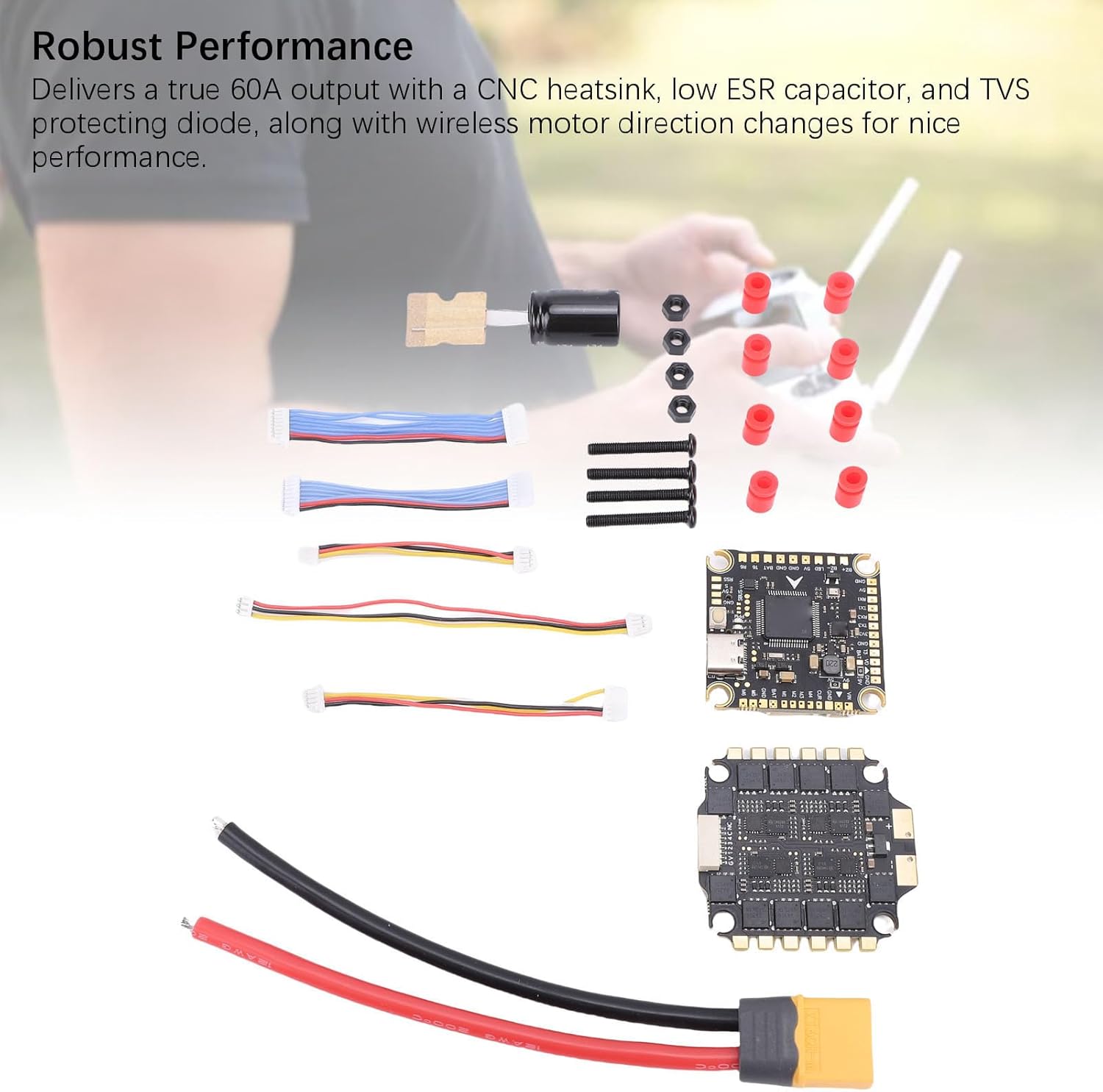 CCYLEZ 60A High Performance SpeedyBee Plastic Drone ESC Controller Stack for RC Drone Enthusiasts