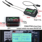 FS-i6X RC Transmitter and Receiver FS-iA6B iBus 10 Channel or PWM 6CH 2.4GHz Fly AFHDS2A Sky Radio Control System for FPV Drone Multirotor, Fixed-Wing, RC Car, RC Boat (Mode-2)