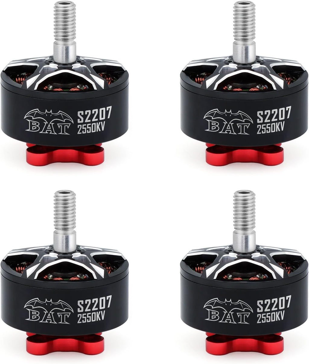 Surpass Hobby S2207 Brushless Motor 2550KV 4S Drone Motor fit for 5-6inch Propellers RC Models FPV Racing Drone Quadcopte(4Pack)