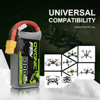 OVONIC 3S Lipo Battery 50C 1300mAh 11.1V Lipo Battery with XT60 Connector for RC FPV Racing Drone Quadcopter