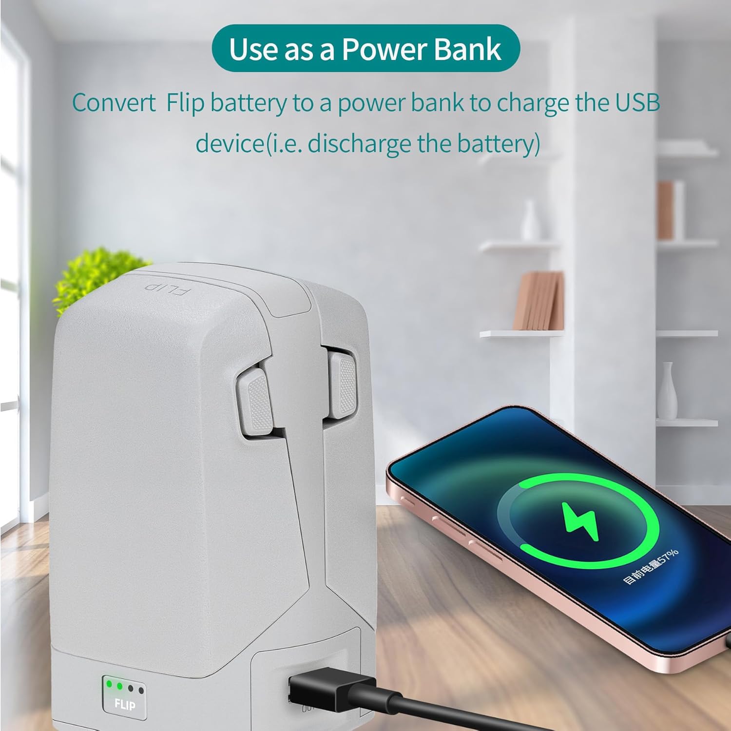45W Dual Battery Charger with Storage Charge for DJI Flip Drone,Two-Way Charging Hub,Charge 2 Batteries Accessories